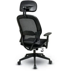 Space® Seating Air Grid® Back And Mesh Seat Manager's Chair With Adjustable Headrest, Adjustable Angled Arms, Adjustable Lumbar And Angled Nylon Base -Office Supplies Shop AGB 03 3