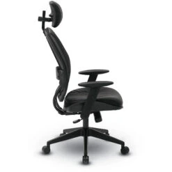 Space® Seating Air Grid® Back And Bonded Leather Seat Manager's Chair With Adjustable Headrest, Adjustable Angled Arms, Adjustable Lumbar And Angled Nylon Base 11 Space® Seating Air Grid® Back And Bonded Leather Seat Manager's Chair With Adjustable Headrest, Adjustable Angled Arms, Adjustable Lumbar And Angled Nylon Base -Office Supplies Shop AGB 07 2