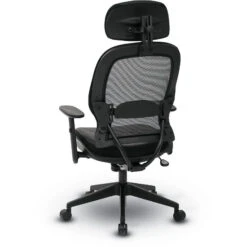 Space® Seating Air Grid® Back And Bonded Leather Seat Manager's Chair With Adjustable Headrest, Adjustable Angled Arms, Adjustable Lumbar And Angled Nylon Base 17 Space® Seating Air Grid® Back And Bonded Leather Seat Manager's Chair With Adjustable Headrest, Adjustable Angled Arms, Adjustable Lumbar And Angled Nylon Base -Office Supplies Shop AGB 07 8