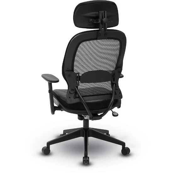 Space® Seating Air Grid® Back And Bonded Leather Seat Manager's Chair With Adjustable Headrest, Adjustable Angled Arms, Adjustable Lumbar And Angled Nylon Base 10 Space® Seating Air Grid® Back And Bonded Leather Seat Manager's Chair With Adjustable Headrest, Adjustable Angled Arms, Adjustable Lumbar And Angled Nylon Base - Image 8