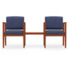 Amherst Wood 2 Chairs With Connecting Center Table (Grade 2-Fabric) 1 Amherst Wood 2 Chairs With Connecting Center Table (Grade 2-Fabric) -Office Supplies Shop AGS 411 1