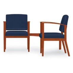 Amherst Wood 2 Chairs With Connecting Corner Table (Grade 3-Fabric)