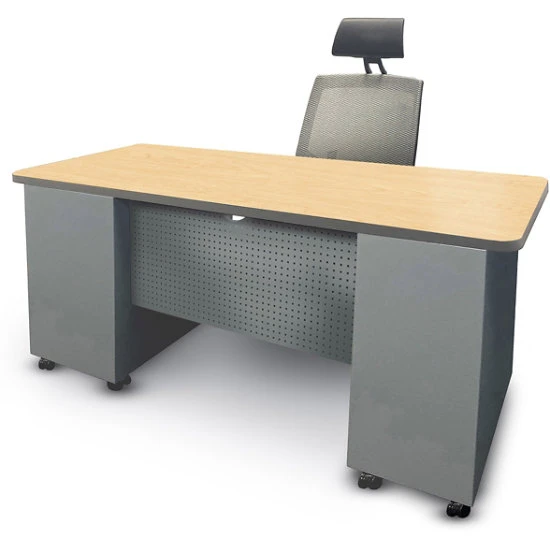 24x67" Mobile Dual Pedestal Teacher Desk With Rectangular Top 4 24x67" Mobile Dual Pedestal Teacher Desk With Rectangular Top - Image 2