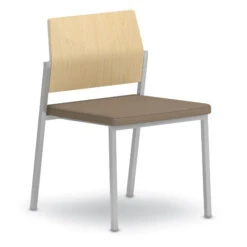 Avon Armless Chair - Upholstered Seat & Laminate Back