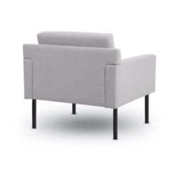 Grey Poly-Linen Weave Lounge Chair -Office Supplies Shop BBR LC 4