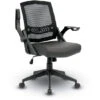 Black Flip Arm Mesh Task Chair -Office Supplies Shop BCHV T 1