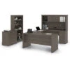 Logan U Or L-Shaped Executive Desk With Hutch, A Lateral File Cabinet, And A Bookcase -Office Supplies Shop BLN ULD S 1