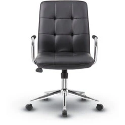 Millennial Modern Home Office Chair W/ Chrome Arms - CaressoftPlus -Office Supplies Shop BMMH 331V 2