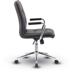 Millennial Modern Home Office Chair W/ Chrome Arms - CaressoftPlus -Office Supplies Shop BMMH 331V 3