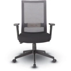 B6566GY-BK Horizontal Mesh Back Task Chair, Synchro-Tilt Mechanism -Office Supplies Shop BOHM GY 2