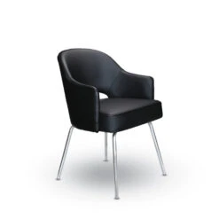 Black Vinyl Guest Chair