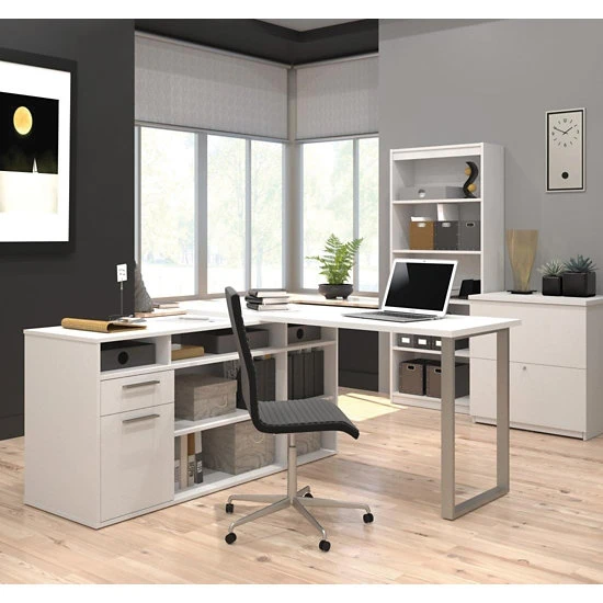 Solay 60W L-Shaped Desk W/ Lateral File Cabinet & Bookcase 5 Solay 60W L-Shaped Desk W/ Lateral File Cabinet & Bookcase - Image 3