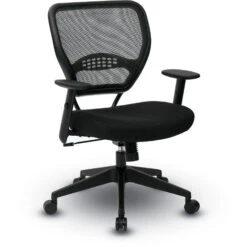 Air Grid® Back And Black Mesh Seat, Adjustable Angled Arms And Angled Nylon Base