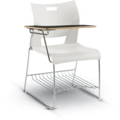 Global Duet™ Armless Chair With Tablet And Backpack Rack