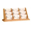 Solid Wood Business Card Display - 9 Pockets -Office Supplies Shop CBCH 9 1