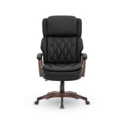 Charleston Executive High-Back Tufted Seat & Back W/ Plastic Wooden Arms & Base -Office Supplies Shop CCHR TU 2