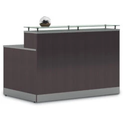 Cosmo Collection Glass Top Reception Desk -Office Supplies Shop CCMO SD 2