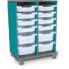 Hideaway Storage Cart - Single Sided, (4) 6" & (8) 3" Trays 1 Hideaway Storage Cart - Single Sided, (4) 6" & (8) 3" Trays -Office Supplies Shop CHD 1939CT 1