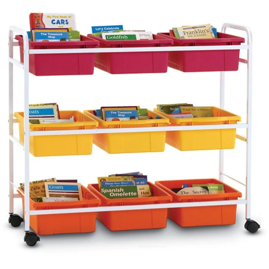 Leveled Reading Book Browser Cart W/ Vibrant Warm Tub Combo 3 Leveled Reading Book Browser Cart W/ Vibrant Warm Tub Combo