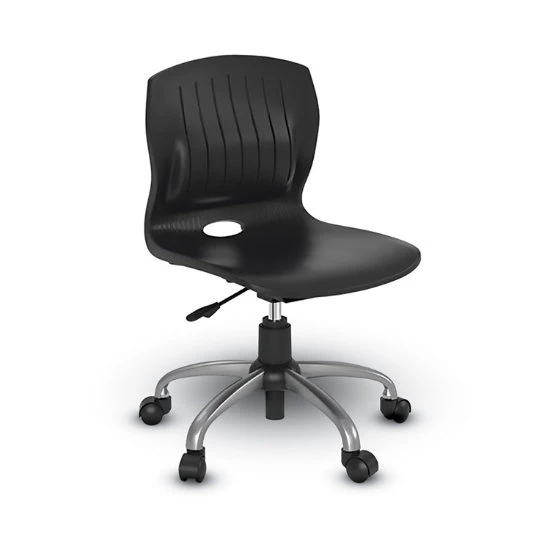 Slash Armless Poly Swivel Chair W/ Chrome Frame 3 Slash Armless Poly Swivel Chair W/ Chrome Frame