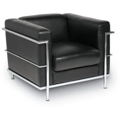 Madison Club Chair With Chrome Exposed Frame