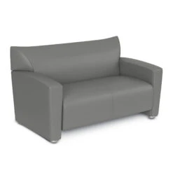 Tribeca Loveseat W/ Silver Metal Legs -Office Supplies Shop COTB LS 2