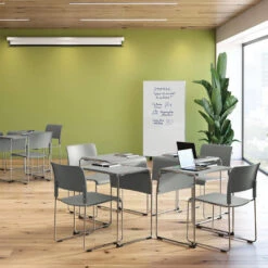 Mario Student Stackable Desk W/ Chrome Frame -Office Supplies Shop CRO DK 3