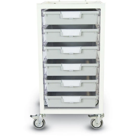 Antimicrobial Nimble Cart Slim Line - Mobile Series Cart With 6 X Antimicrobial 3" Slim Line Totes 4 Antimicrobial Nimble Cart Slim Line - Mobile Series Cart With 6 X Antimicrobial 3" Slim Line Totes - Image 2