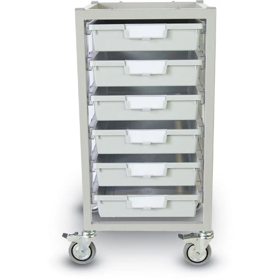 Antimicrobial Nimble Cart Slim Line - Mobile Series Cart With 6 X Antimicrobial 3" Slim Line Totes 5 Antimicrobial Nimble Cart Slim Line - Mobile Series Cart With 6 X Antimicrobial 3" Slim Line Totes - Image 3