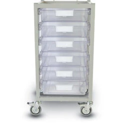 Antimicrobial Nimble Cart Slim Line - Mobile Series Cart With 6 X Antimicrobial 3" Slim Line Totes 9 Antimicrobial Nimble Cart Slim Line - Mobile Series Cart With 6 X Antimicrobial 3" Slim Line Totes -Office Supplies Shop CS 11 A 4