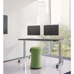 OS Laminate Silver Pneumatic Height Adjustable Base W/4 Casters & 4 Glides -Office Supplies Shop CSU PB 3