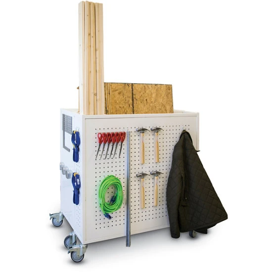 INNOV-8 - Slim Line - STEM Cart In White With 6 X Neon Green -9" Trays 4 INNOV-8 - Slim Line - STEM Cart In White With 6 X Neon Green -9" Trays - Image 2