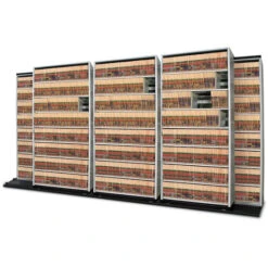 TrakSlider™ BiSlider System - 4 Stationary & 3 Mobile - 8 Tiers High