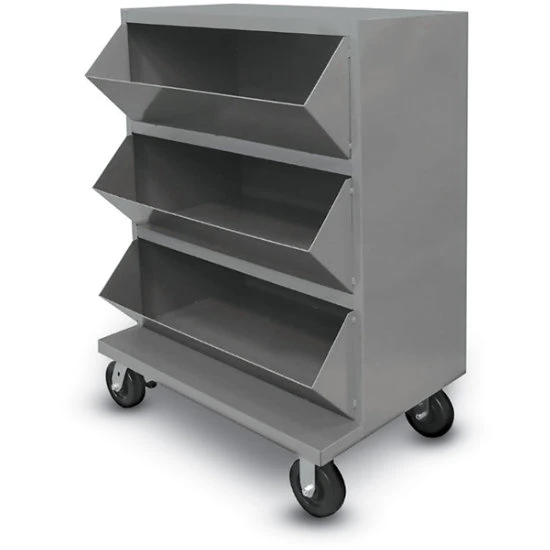 Heavy-Duty Mobile Storage With 3 Bins 3 Heavy-Duty Mobile Storage With 3 Bins