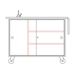 Mobile Laboratory W/ Sink & Uprights -Office Supplies Shop DST 412 2