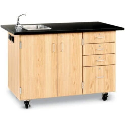 Extra Large Mobile Demo Center W/ Sink & Uprights -Office Supplies Shop DST 442 3
