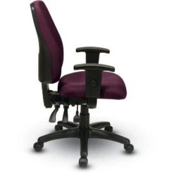 High-Back Dual Function Ergonomic Chair W/ Ratchet Back Height Adjustment W/ Arms W/ Custom Fabric Choice -Office Supplies Shop DTO 4A 2