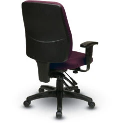 High-Back Dual Function Ergonomic Chair W/ Ratchet Back Height Adjustment W/ Arms W/ Custom Fabric Choice -Office Supplies Shop DTO 4A 3