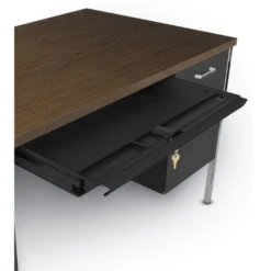 45"Wx24"D Alera® Single Pedestal Steel Desk -Office Supplies Shop EALD 4524 3