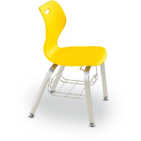 Intellect Wave® 4-Leg Chair With Bookrack - 18"H (with Chrome Frame) 3 Intellect Wave® 4-Leg Chair With Bookrack - 18"H (with Chrome Frame)