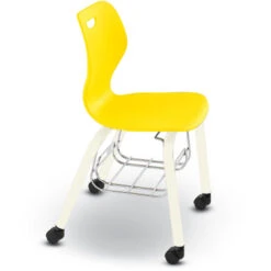Intellect Wave® 4-Leg Chair With Bookrack - 18"H (with Carpet Casters)