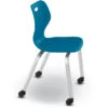 Intellect Wave® 4-Leg Chair (with Chrome Frame & Carpet Casters) -Office Supplies Shop ECD SC C CF 1