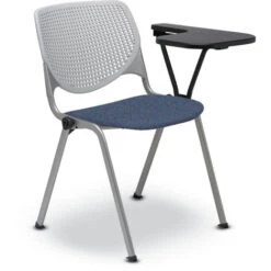 Kool Multi-Use Stack Chair With Fabric Seat And Tablet Arm