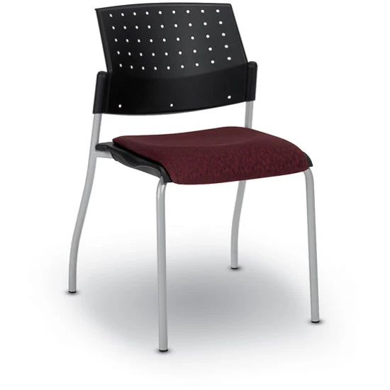 Global Sonic™ Stack Chair With Fabric Seat & Plastic Back - Armless 3 Global Sonic™ Stack Chair With Fabric Seat & Plastic Back - Armless