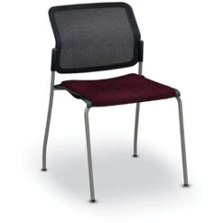 Global Sonic™ Stack Chair With Fabric Seat & Mesh Back - Armless