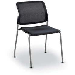 Global Sonic™ Stack Chair With Fabric Seat & Mesh Back - Armless -Office Supplies Shop GBA 09 10