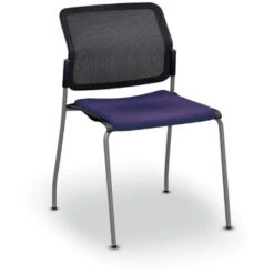 Global Sonic™ Stack Chair With Fabric Seat & Mesh Back - Armless -Office Supplies Shop GBA 09 3