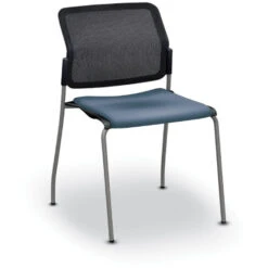 Global Sonic™ Stack Chair With Fabric Seat & Mesh Back - Armless -Office Supplies Shop GBA 09 8