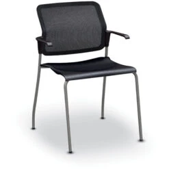 Global Sonic™ Stack Chair With Plastic Seat & Mesh Back - With Arms 6 Global Sonic™ Stack Chair With Plastic Seat & Mesh Back - With Arms -Office Supplies Shop GBA 13PM 2