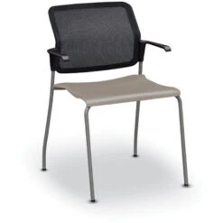 Global Sonic™ Stack Chair With Plastic Seat & Mesh Back - With Arms 7 Global Sonic™ Stack Chair With Plastic Seat & Mesh Back - With Arms -Office Supplies Shop GBA 13PM 3